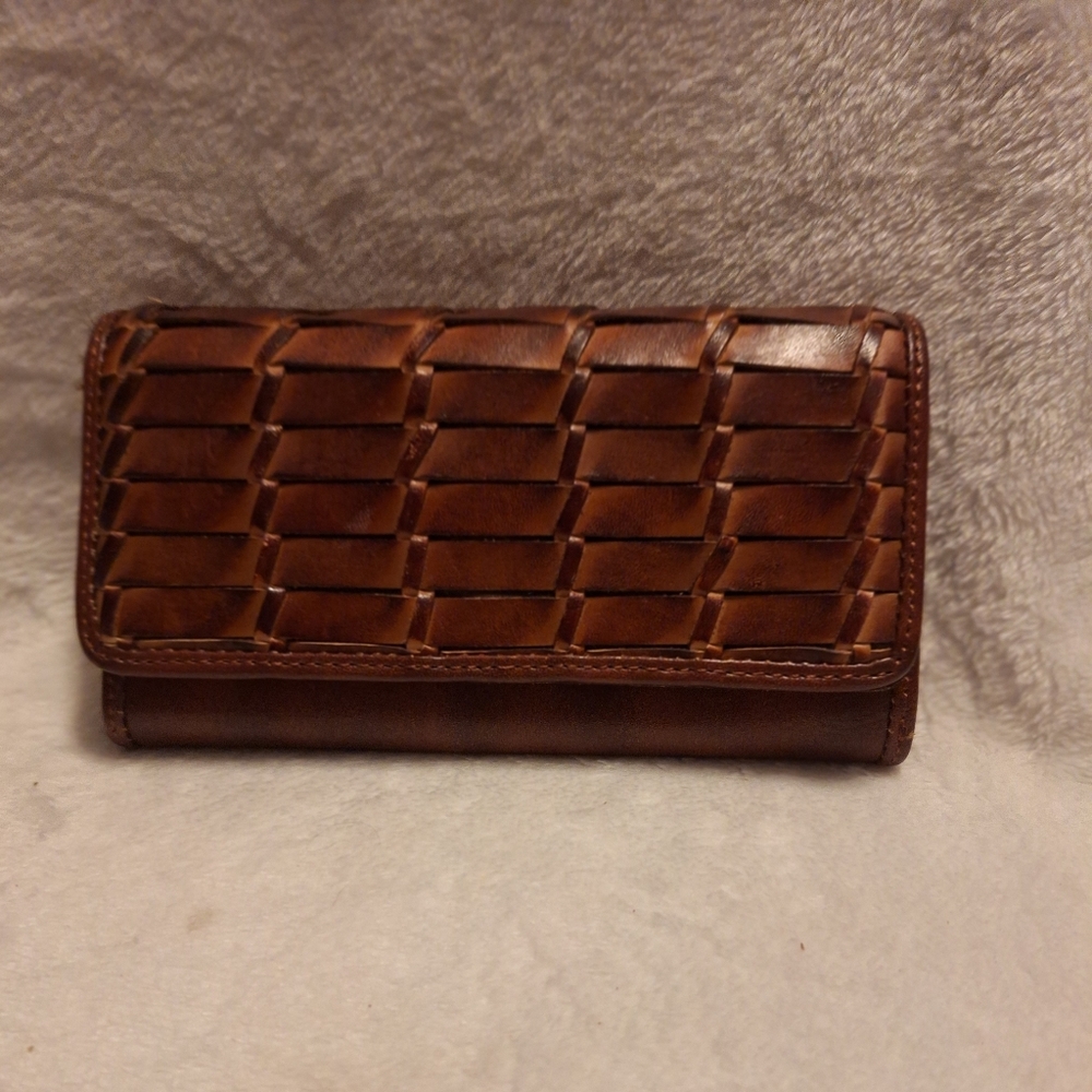 Patricia Nash Woven Leather Wallet